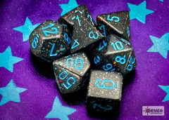 Polyhedral 7-Dice Set CHX25338 - Speckled Blue Stars